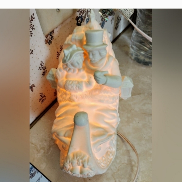 Vintage Ting Shen Light up Sleigh Ride Figure - Picture 2 of 6